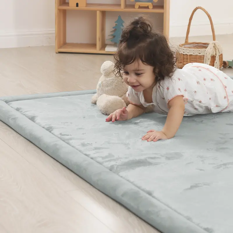 Extra Thick Baby Play Mat – Soft Flannel Crawling Mat for Babies & Toddlers