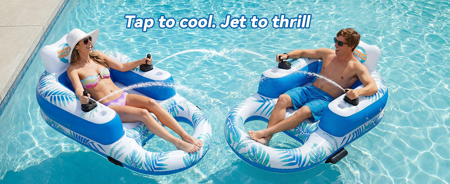 Motorized Pool Float with Canopy