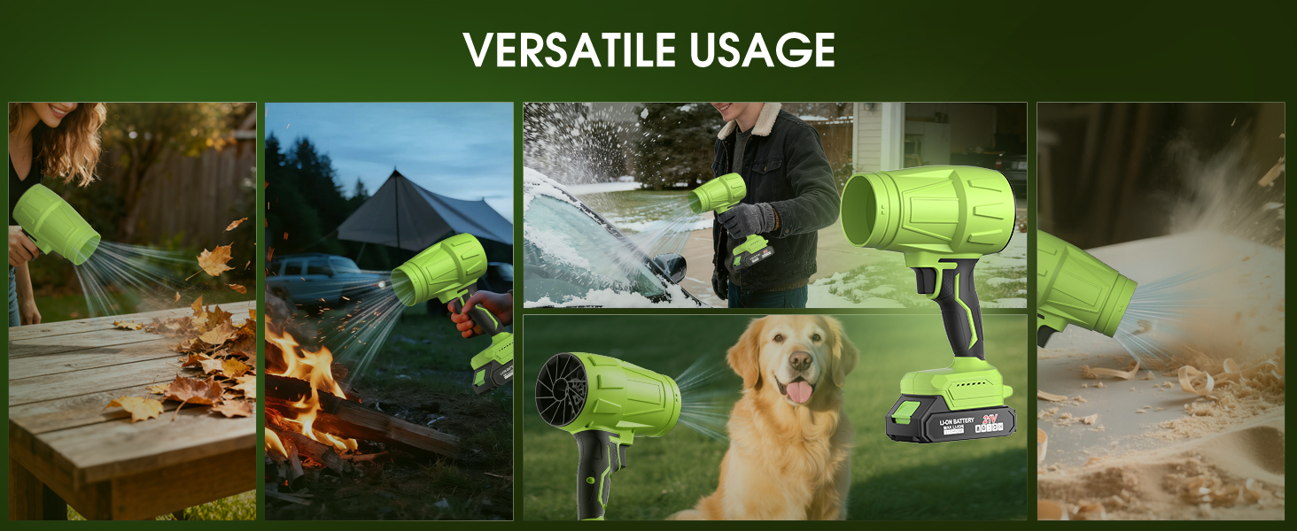 Leaf blower cleaning applications