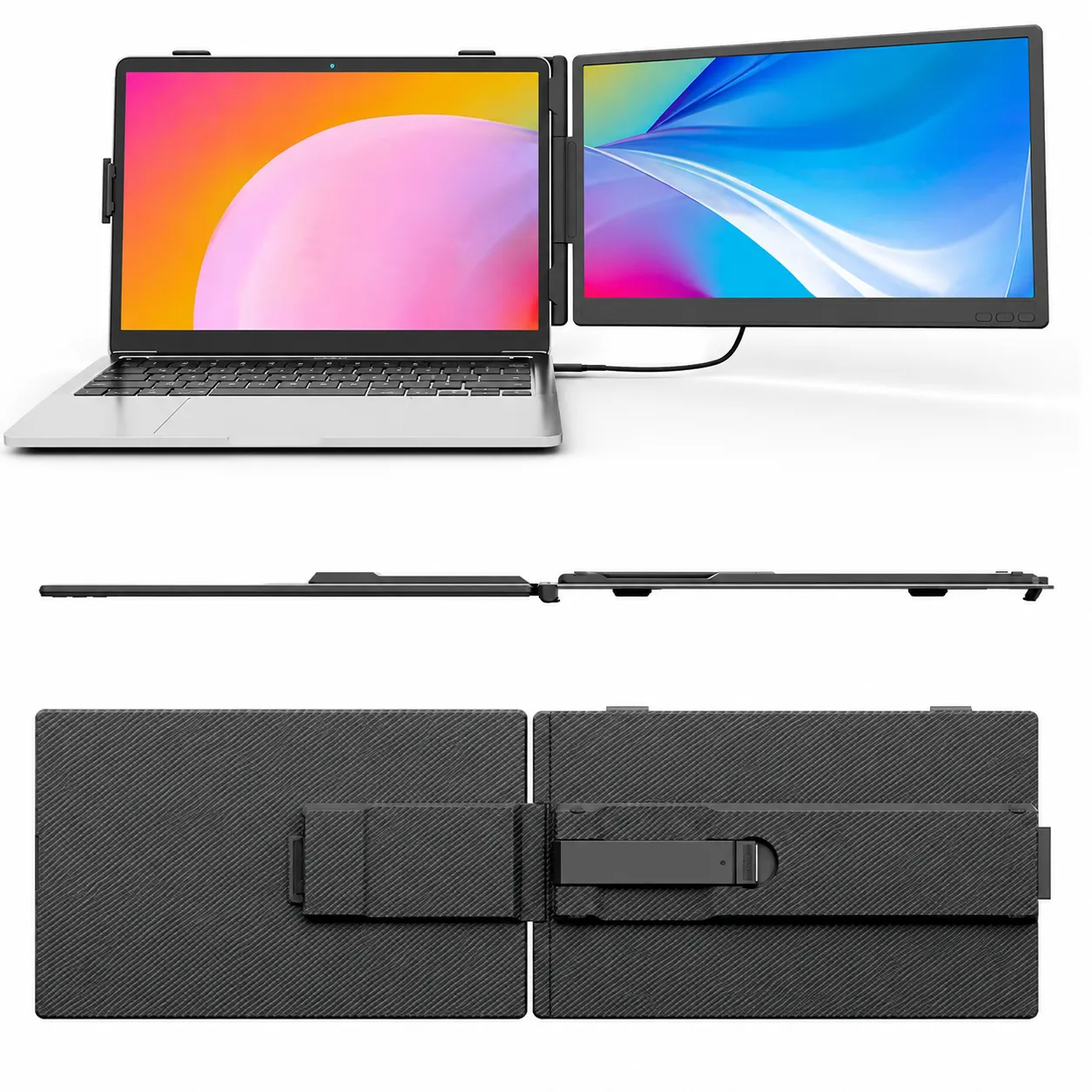 Tragbarer Laptop-Bildschirmerweiterer (Laptop nicht enthalten)