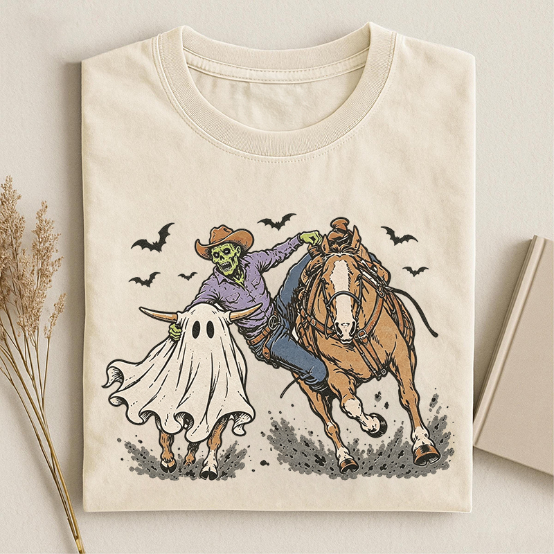 Skeleton Cowboy Halloween T-shirt