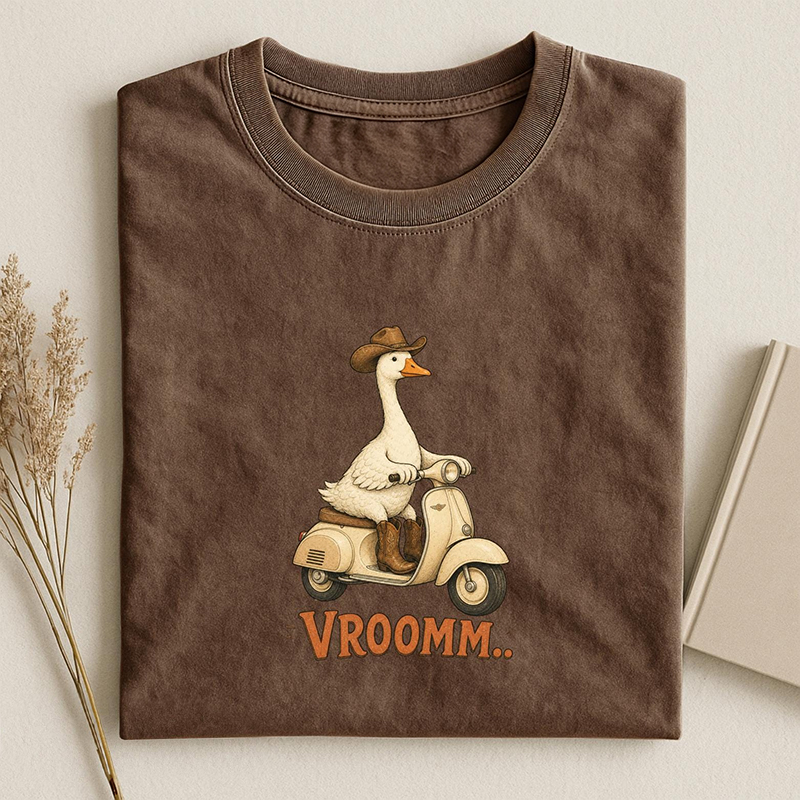 Cowboy Silly Goose Riding Scooter T-shirt