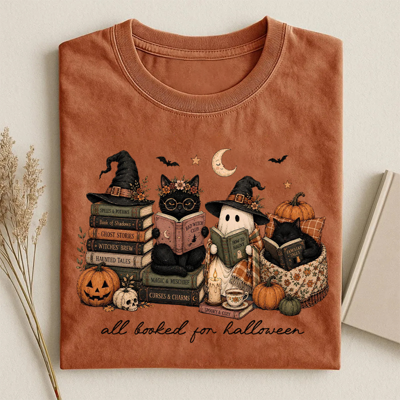 All Booked For Halloween T-shirt
