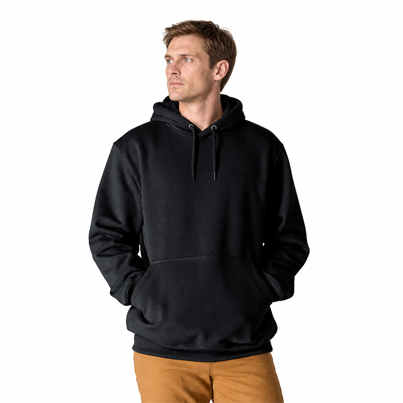 Men’s 13 oz Water-Repellent Heavyweight Pullover Hoodie – Loose Fit