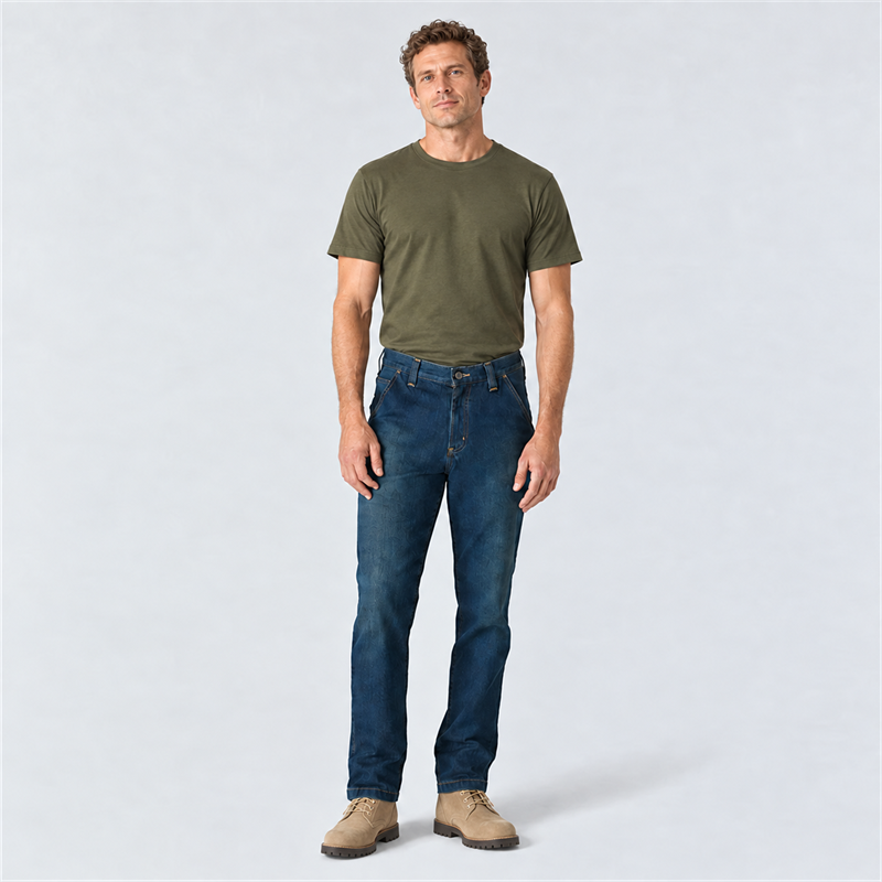Men’s 12 oz Stretch Work Jeans – Relaxed Straight Fit