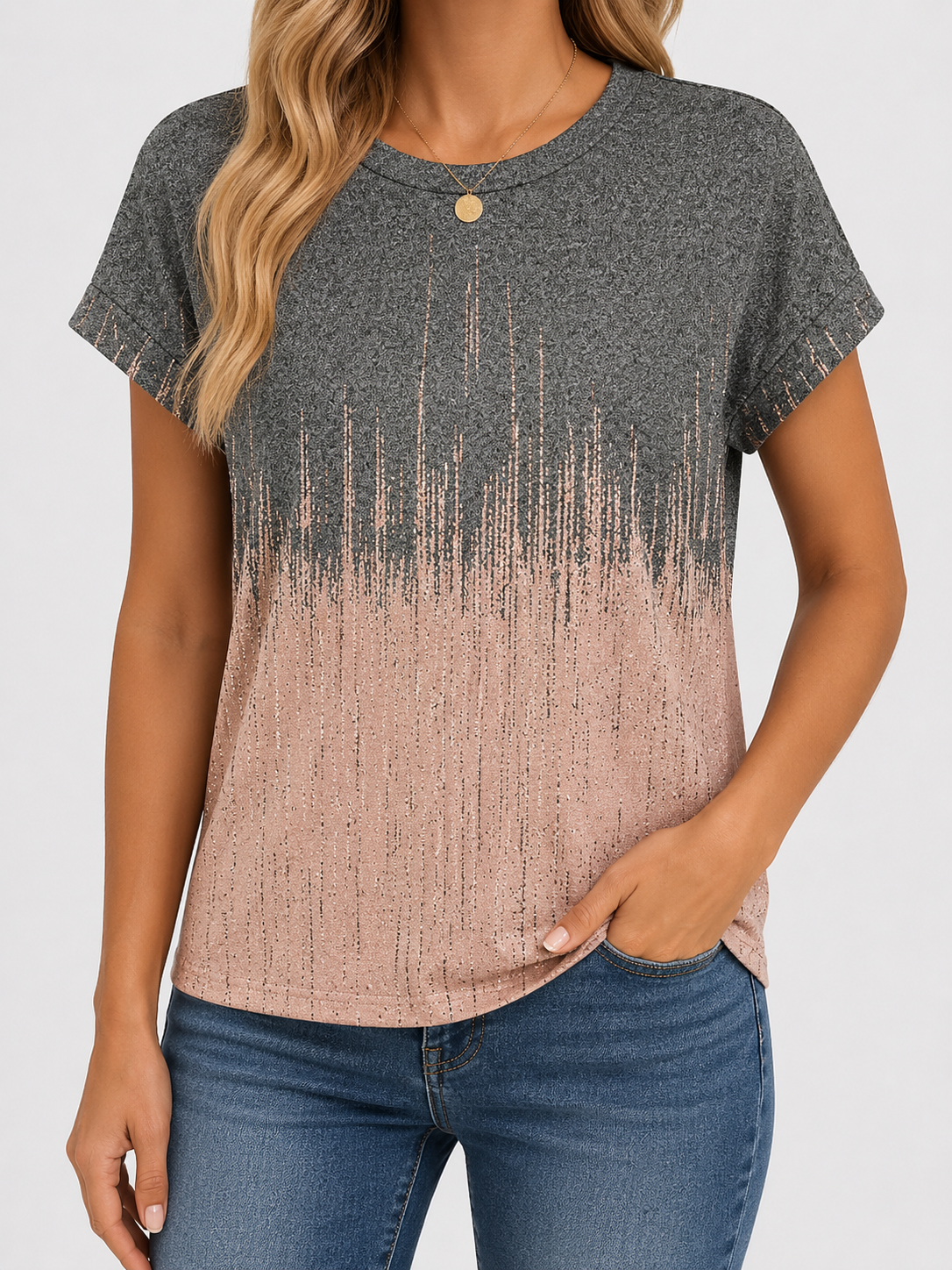 Mixed 8-Pack women's ombre print tee bundle
