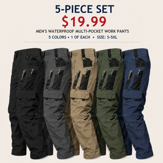 Men's Waterproof Multi-Pocket Outdoor Work Pants