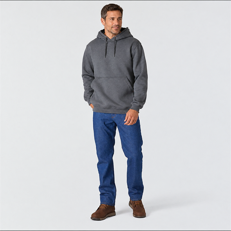 Men’s 13 oz Heavyweight Pullover Fleece Hoodie – Loose Fit