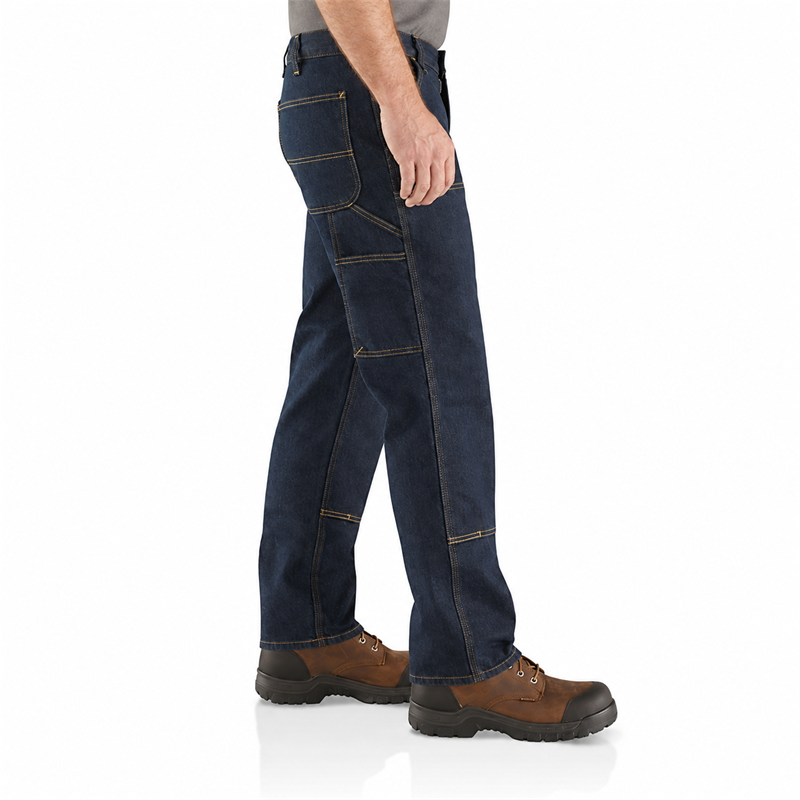 Men’s 12 oz Stretch Double-Knee Utility Work Jeans – Relaxed Straight Fit