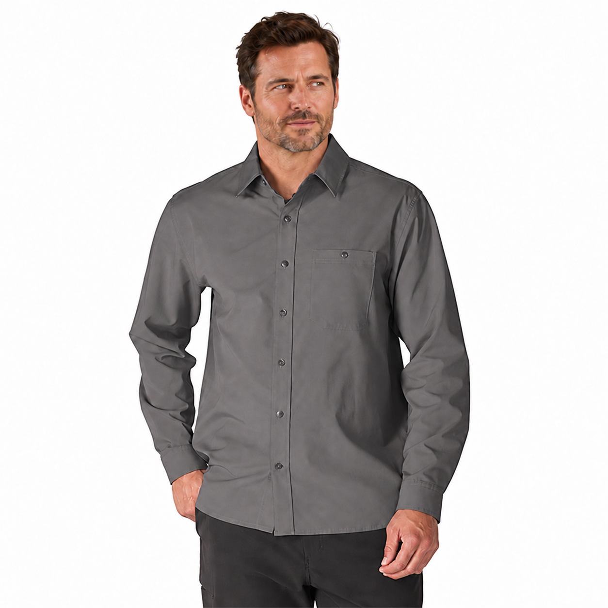 Men’s UPF 50+ Lightweight Long-Sleeve Outdoor Shirt – Quick-Dry Relaxed Fit