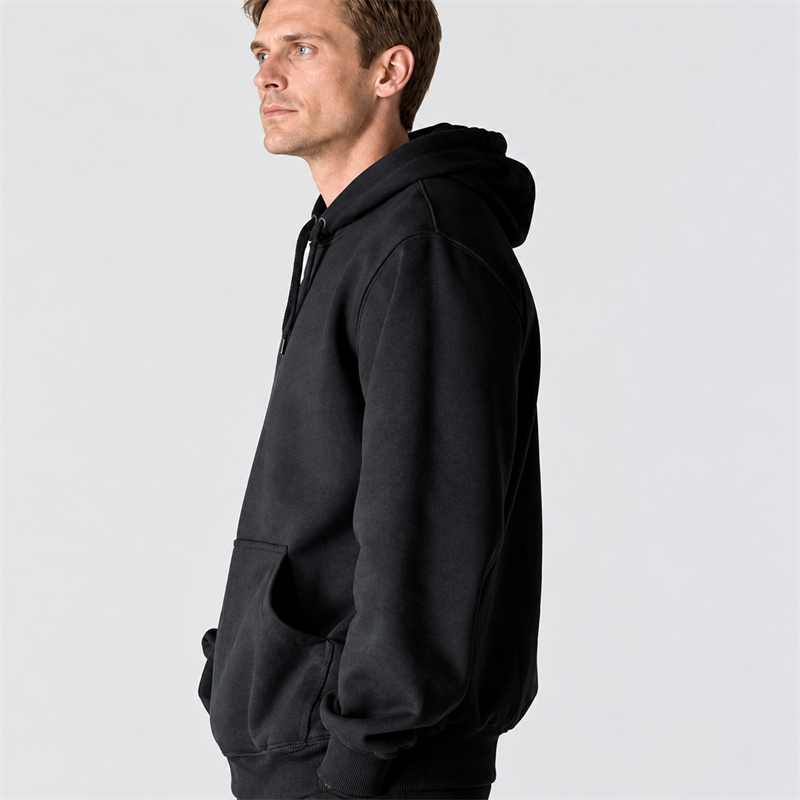 Men’s 13 oz Water-Repellent Heavyweight Pullover Hoodie – Loose Fit