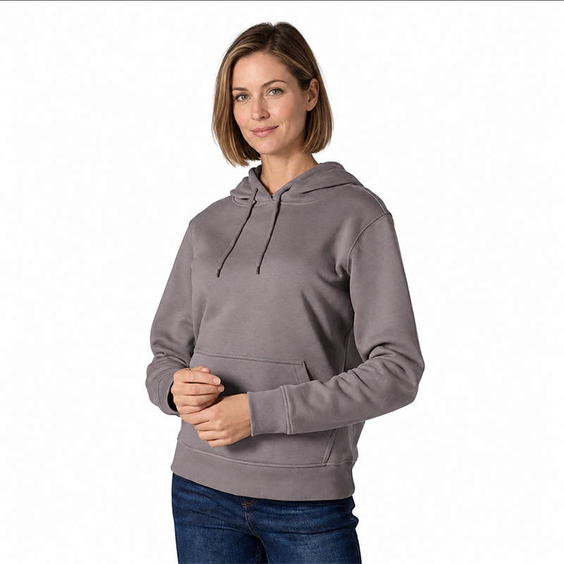 Women’s Lightweight Cotton-Blend Pullover Hoodie – Relaxed Fit
