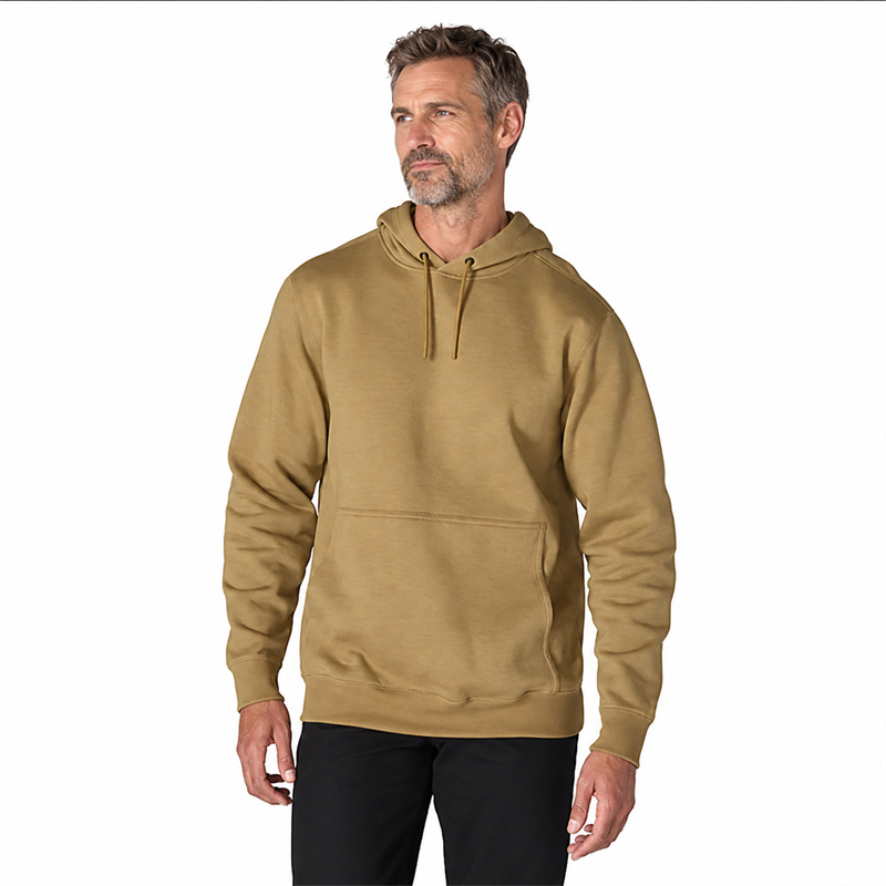 Men’s 7.5 oz Moisture-Wicking Fleece Pullover Hoodie – Relaxed Fit