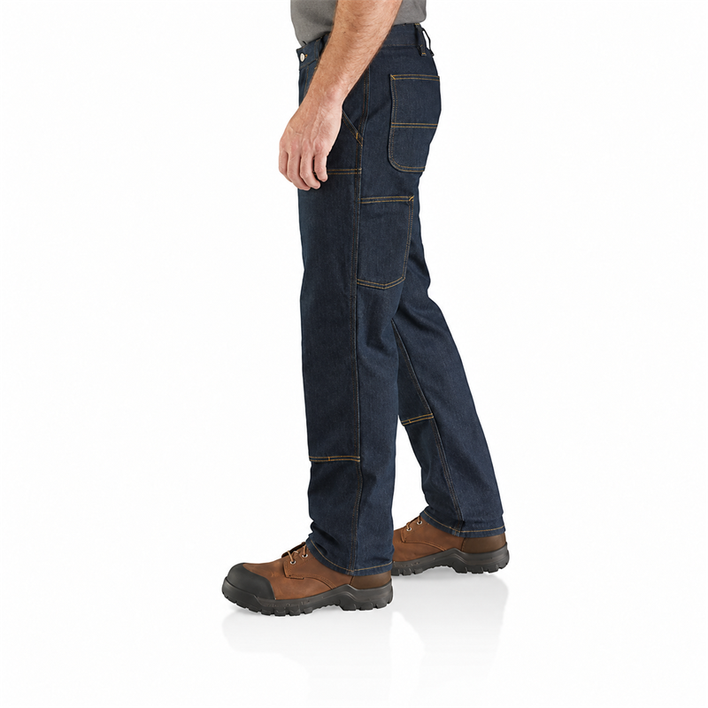 Men’s 12 oz Stretch Double-Knee Utility Work Jeans – Relaxed Straight Fit