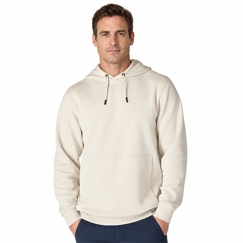 Men’s 7.5 oz Moisture-Wicking Fleece Pullover Hoodie – Relaxed Fit