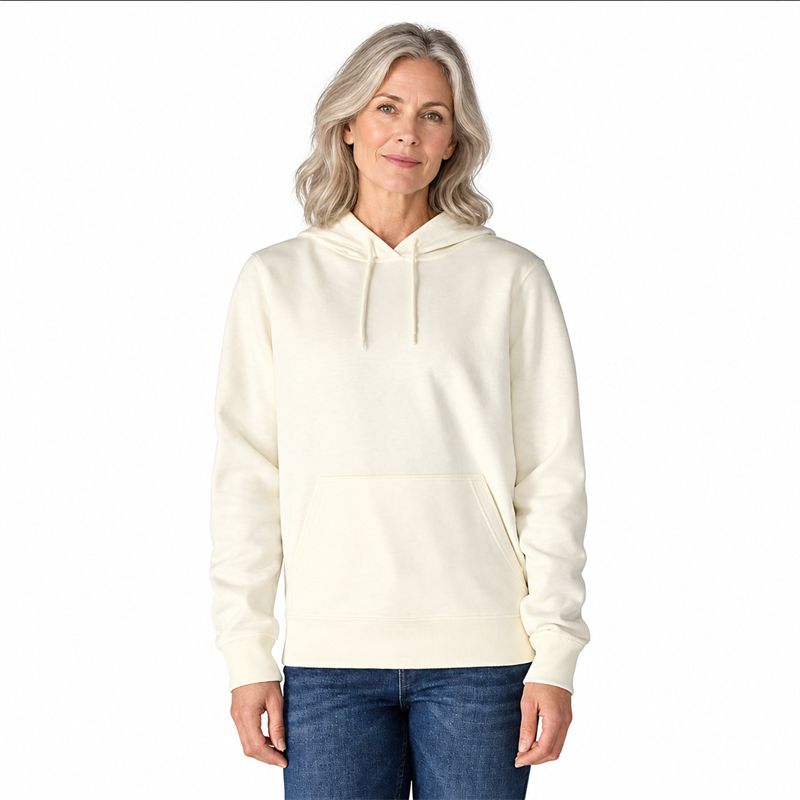 Women’s Lightweight Cotton-Blend Pullover Hoodie – Relaxed Fit