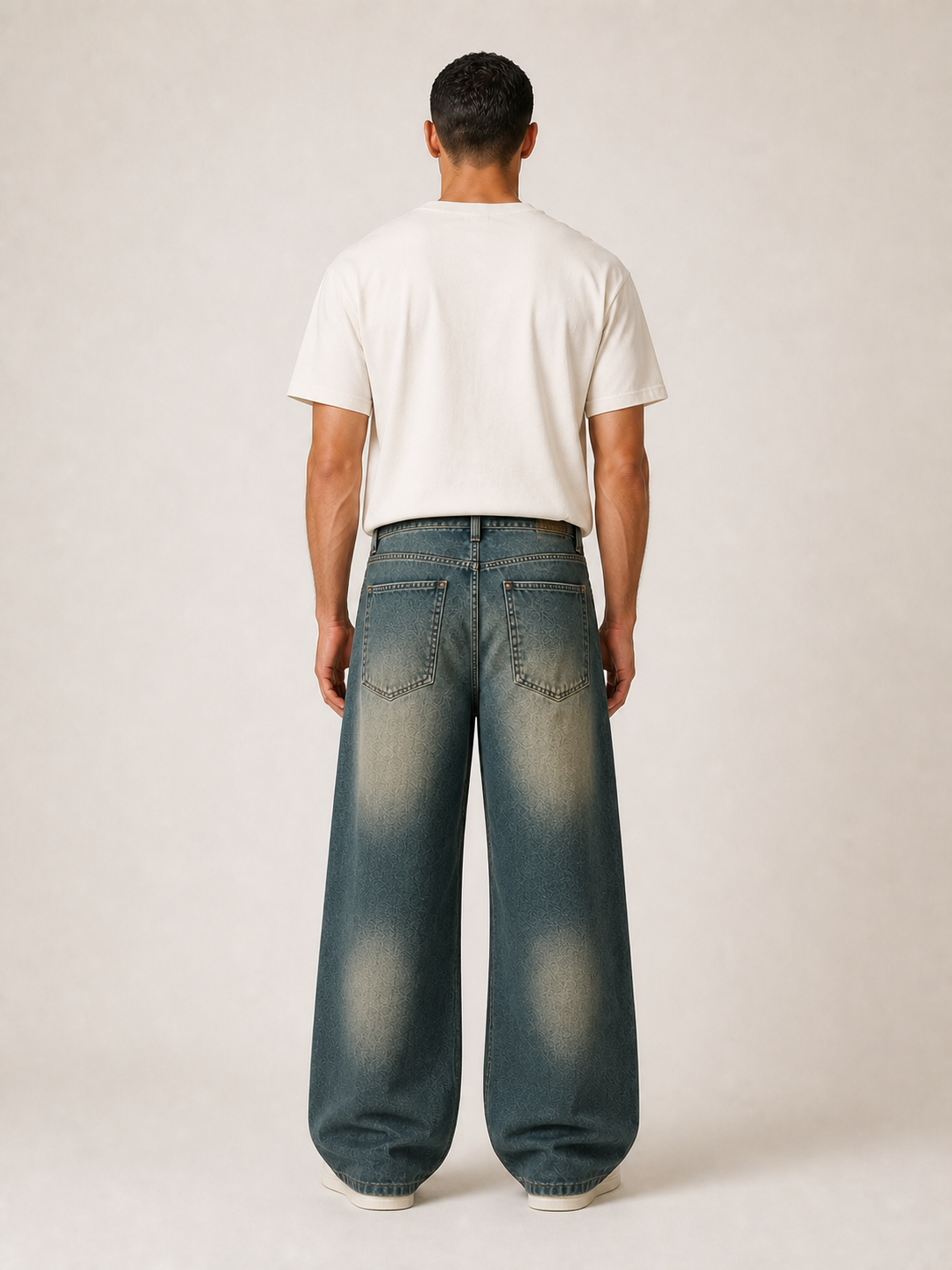 Men's Vintage Wash Loose Wide-Leg Jeans - 4 & 6 Pack