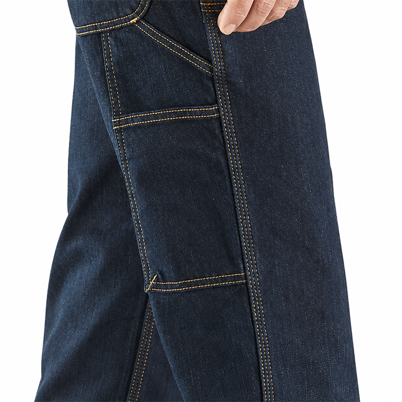 Men’s 12 oz Stretch Double-Knee Utility Work Jeans – Relaxed Straight Fit