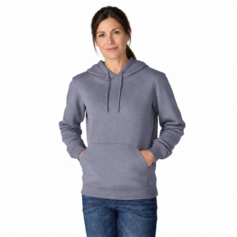 Women’s Lightweight Cotton-Blend Pullover Hoodie – Relaxed Fit