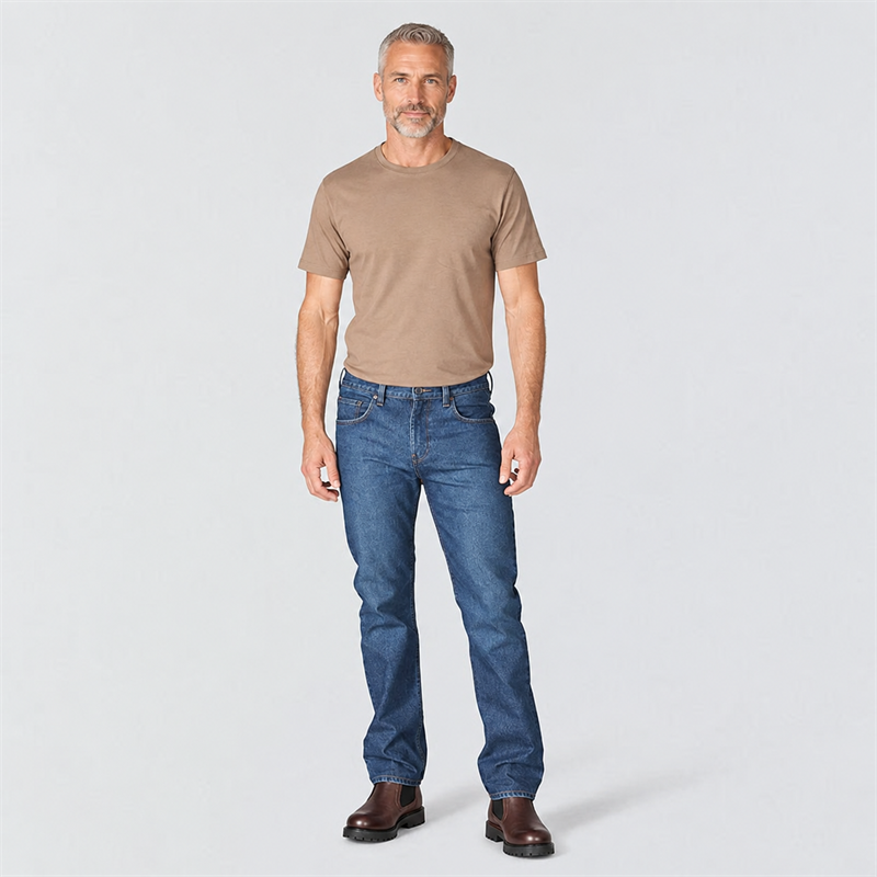 Men’s 12.5 oz Slim Straight Stretch Work Jeans – Five-Pocket