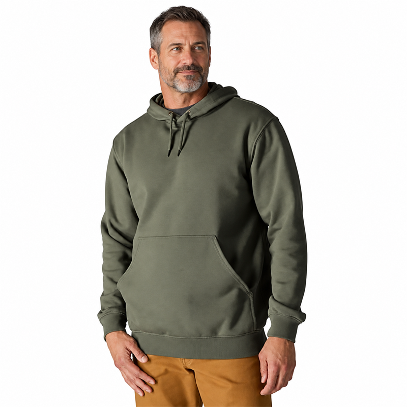 Men’s 10.5 oz Midweight Cotton-Blend Pullover Hoodie – Loose Fit