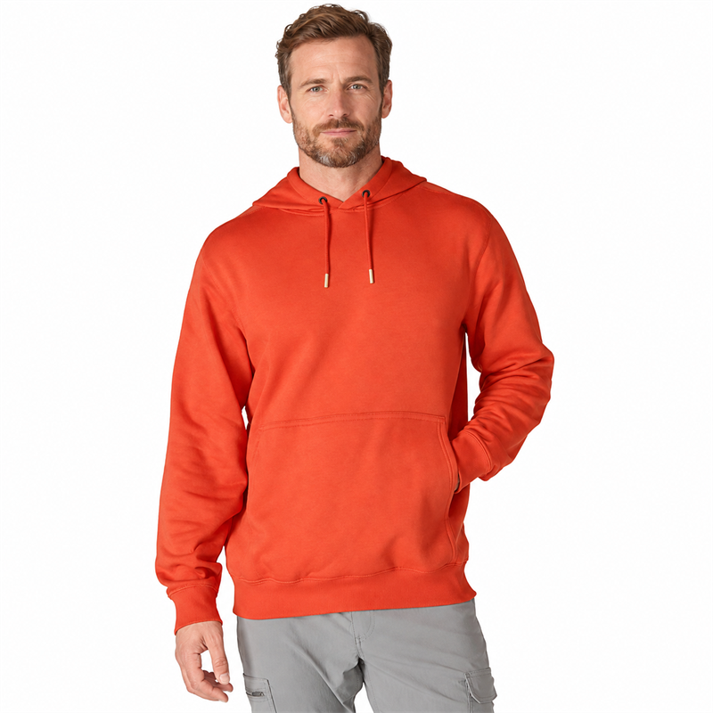 Men’s 7.5 oz Moisture-Wicking Fleece Pullover Hoodie – Relaxed Fit