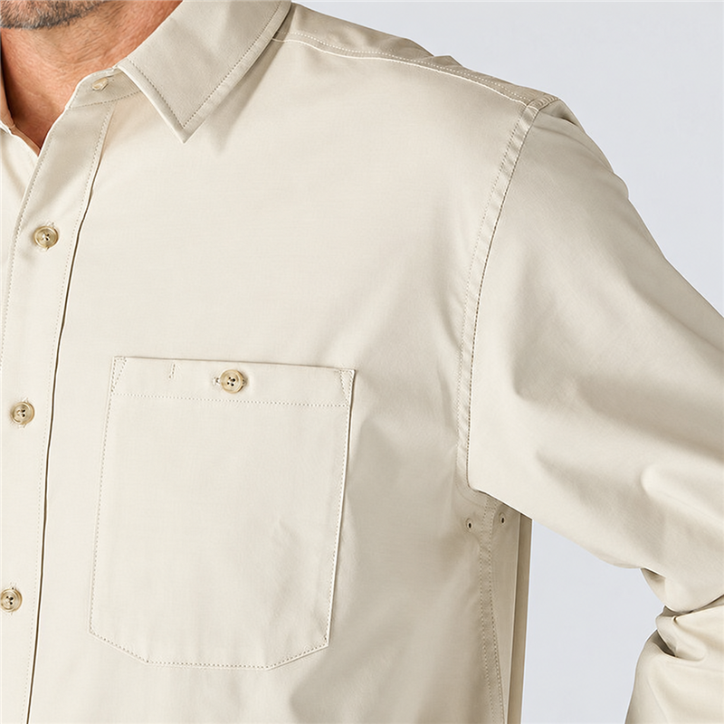 Men’s UPF 50+ Lightweight Long-Sleeve Outdoor Shirt – Quick-Dry Relaxed Fit