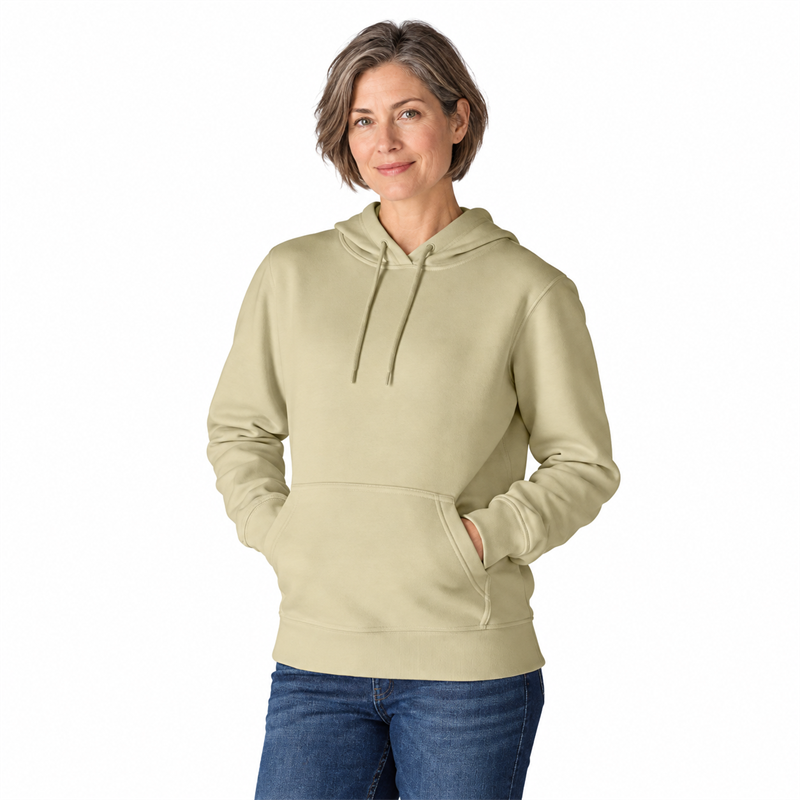 Women’s Lightweight Cotton-Blend Pullover Hoodie – Relaxed Fit