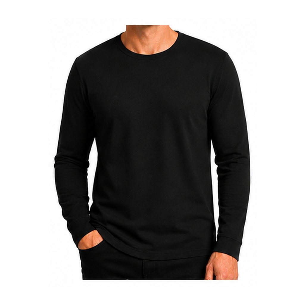 Men's Cotton-Blend Long Sleeve Crew Neck T-Shirts - 8 & 16 Pack