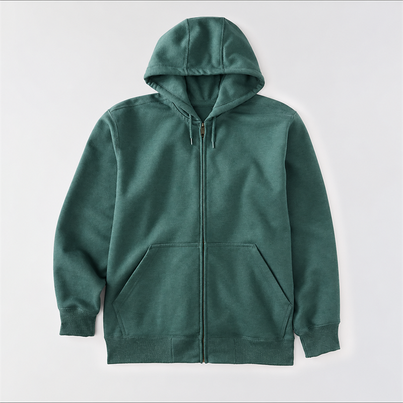 Men’s 13 oz Water-Repellent Heavyweight Full-Zip Hoodie – Loose Fit