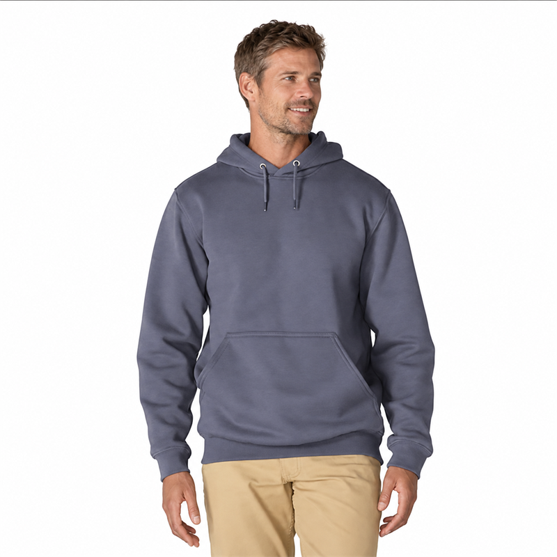 Men’s 10.5 oz Midweight Cotton-Blend Pullover Hoodie – Loose Fit