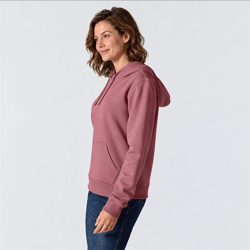 Women’s Lightweight Cotton-Blend Pullover Hoodie – Relaxed Fit