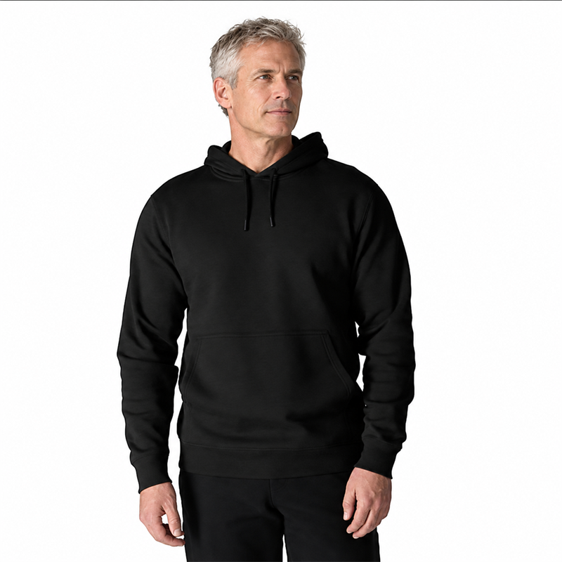 Men’s 7.5 oz Moisture-Wicking Fleece Pullover Hoodie – Relaxed Fit