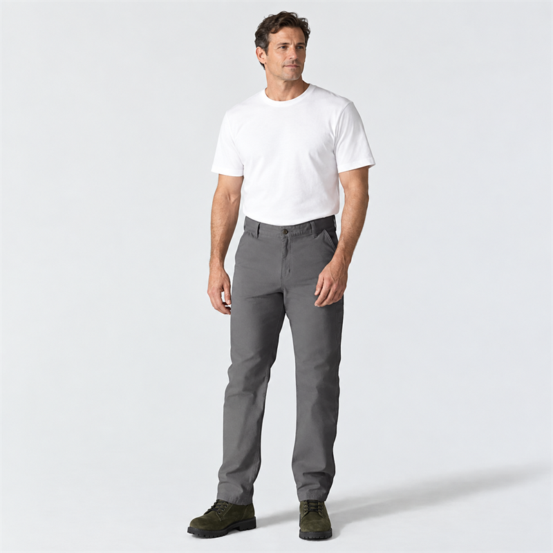 Men’s Midweight Stretch Canvas Work Pants – Relaxed Straight Fit
