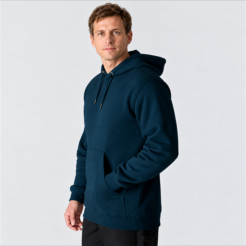 Men’s 10.5 oz Midweight Cotton-Blend Pullover Hoodie – Loose Fit
