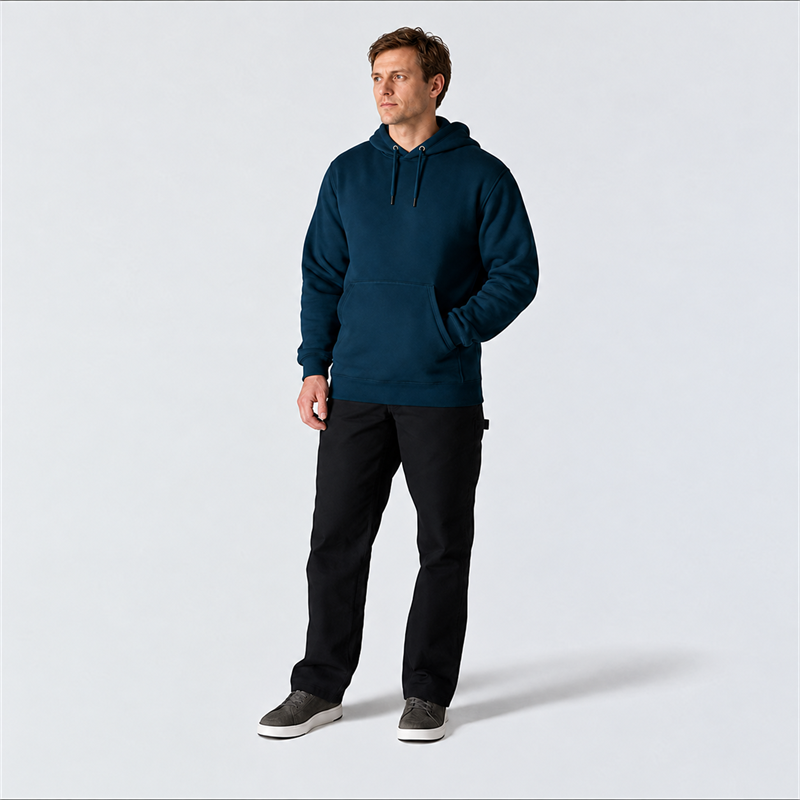 Men’s 10.5 oz Midweight Cotton-Blend Pullover Hoodie – Loose Fit