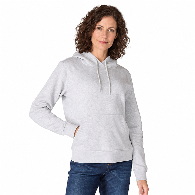 Women’s Lightweight Cotton-Blend Pullover Hoodie – Relaxed Fit