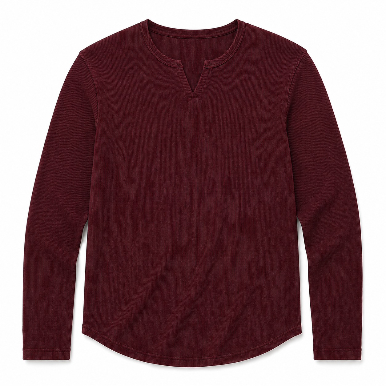 Men's Slim Fit V-Neck Long Sleeve Ribbed Shirts - 8 & 16 Pack