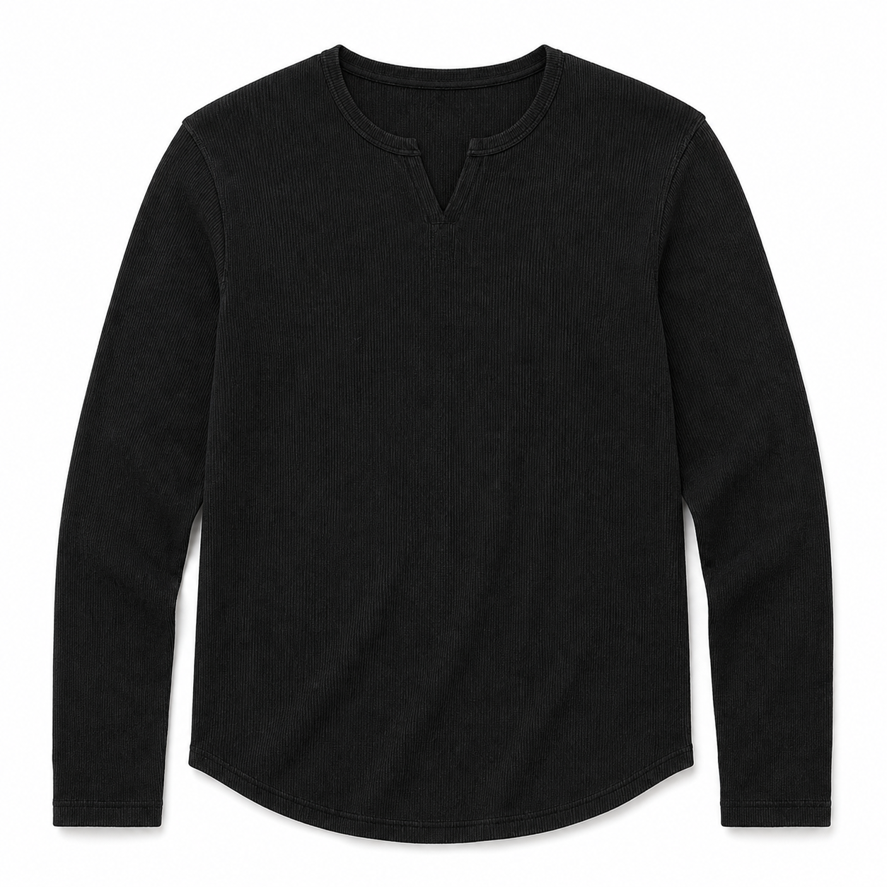 Men's Slim Fit V-Neck Long Sleeve Ribbed Shirts - 8 & 16 Pack
