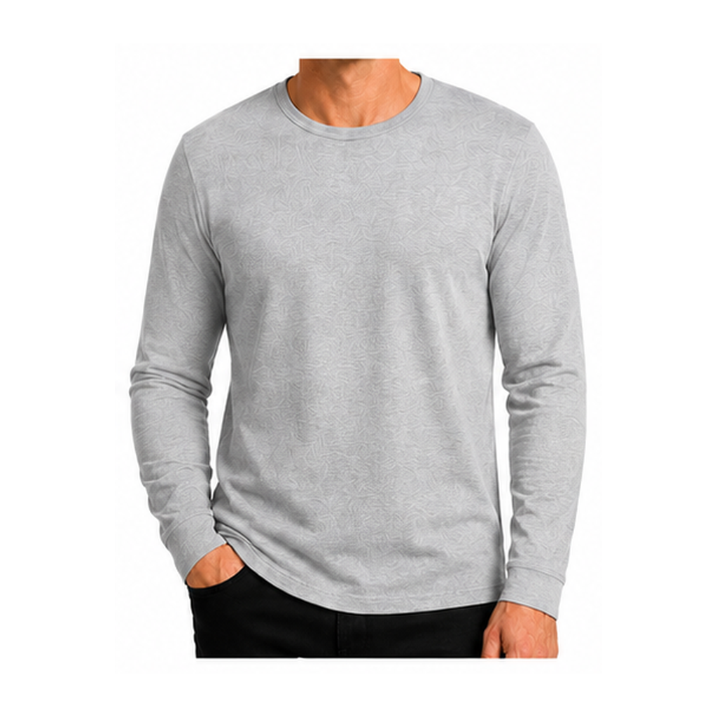 Men's Cotton-Blend Long Sleeve Crew Neck T-Shirts - 8 & 16 Pack