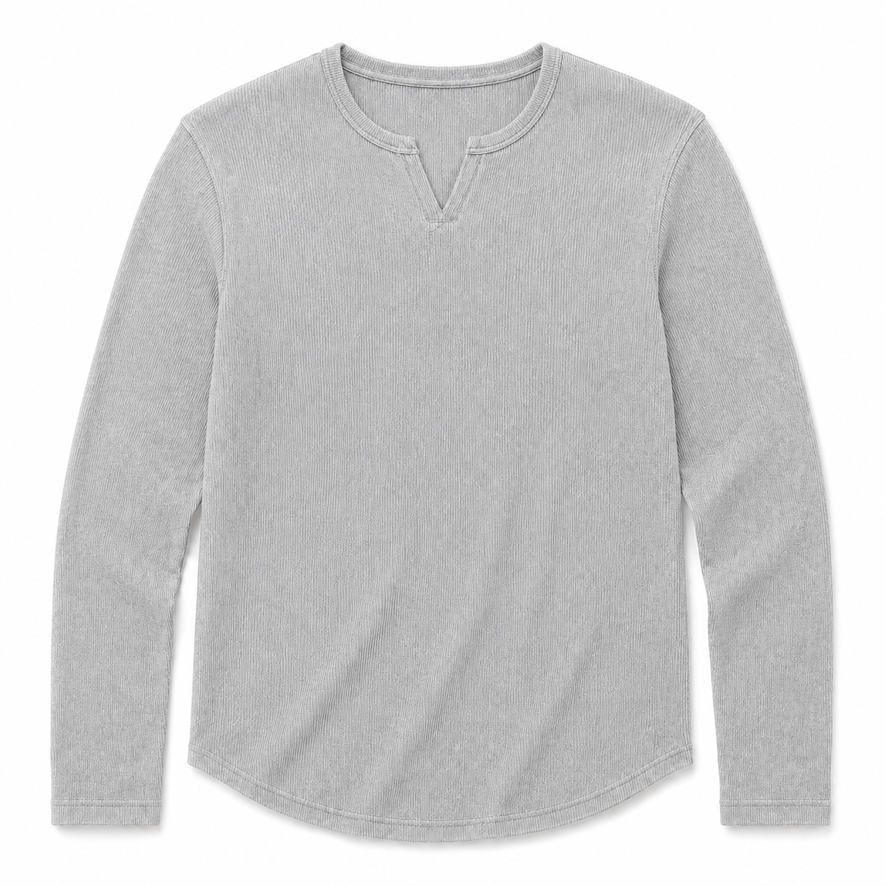 Men's Slim Fit V-Neck Long Sleeve Ribbed Shirts - 8 & 16 Pack
