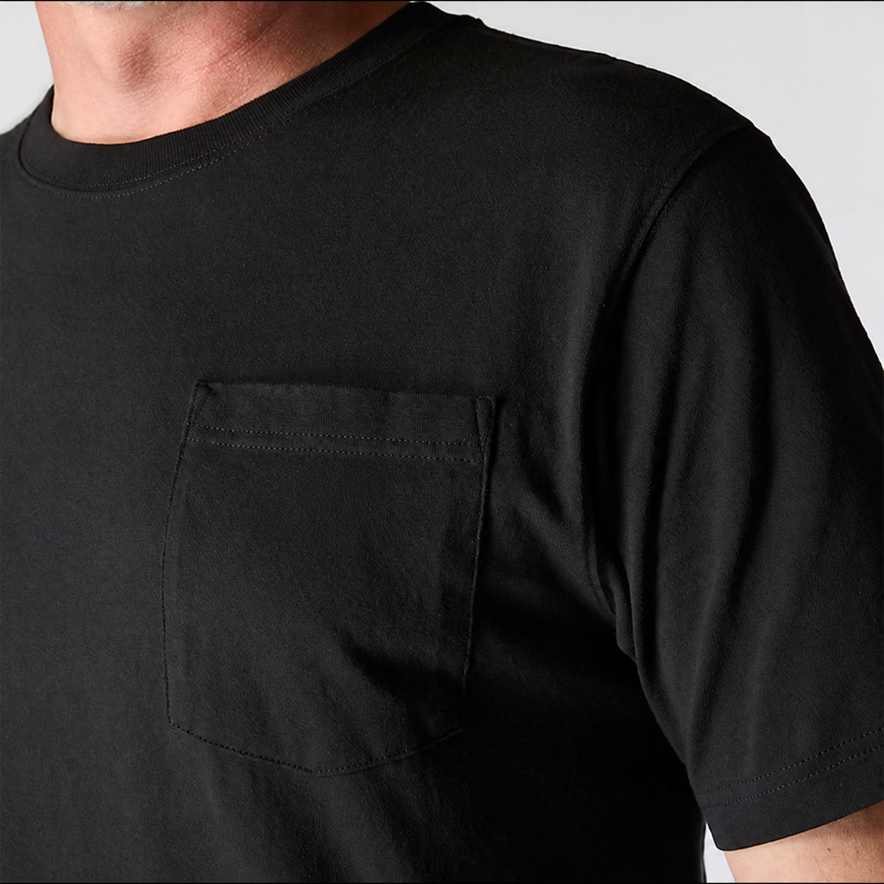 Chest pocket stitching close-up