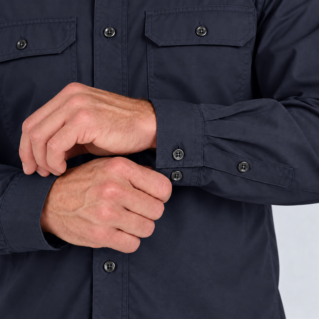 Men’s Flame-Resistant Midweight Twill Work Shirt – Loose Fit, Long Sleeve