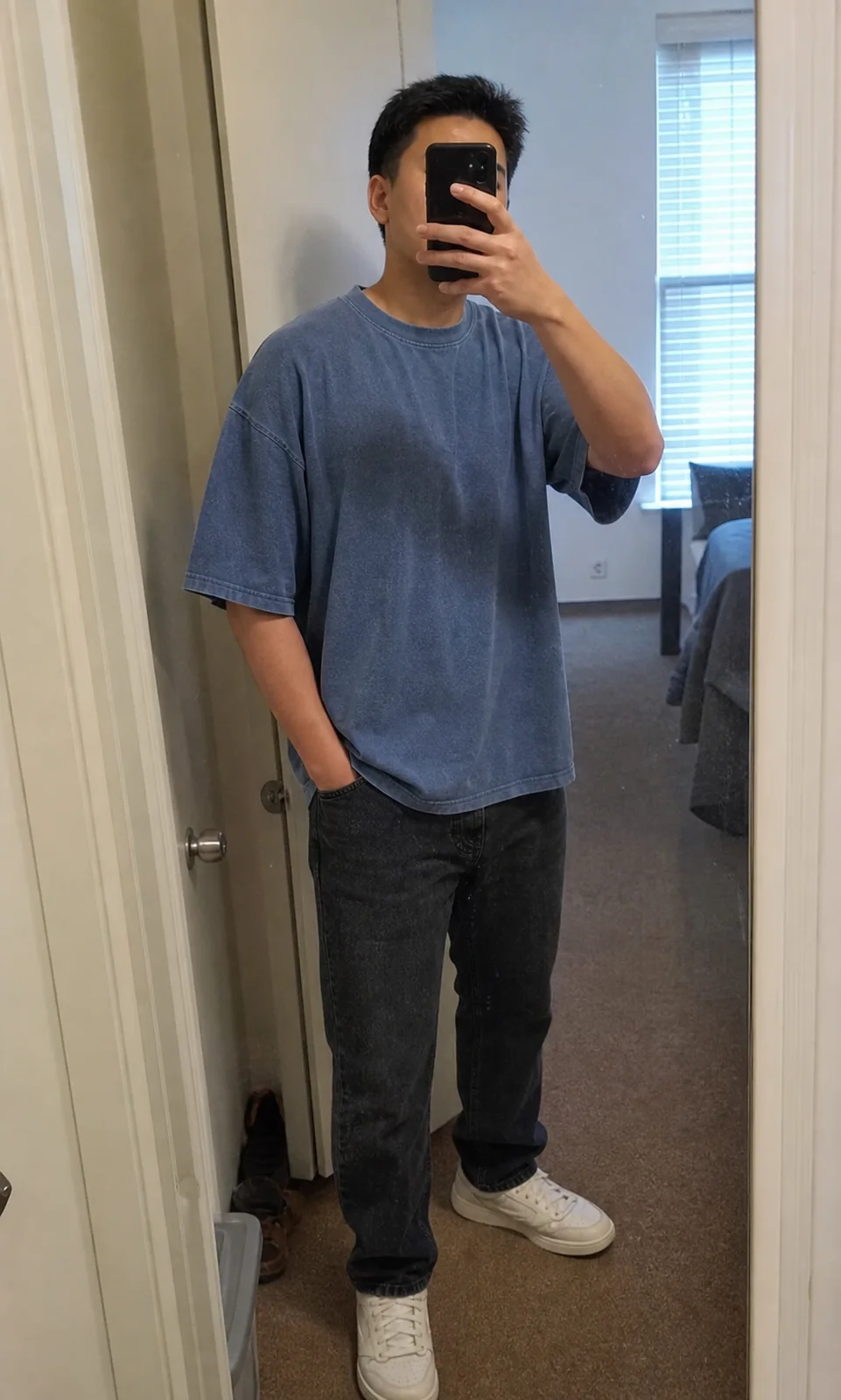Everyday style reference featuring the oversized vintage-wash cotton T-shirt