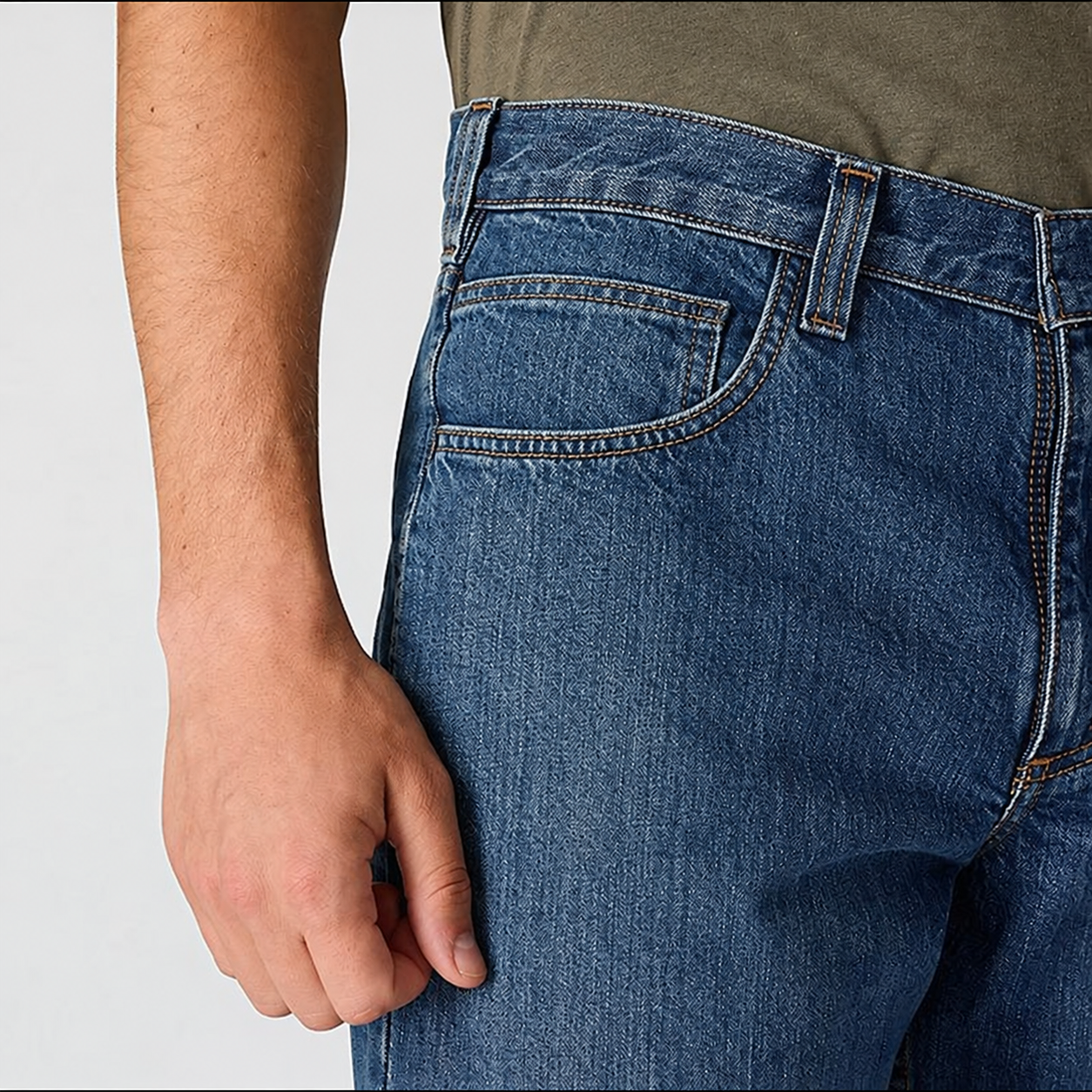 Men’s 13 oz Relaxed Straight Five-Pocket Jeans – 100% Cotton
