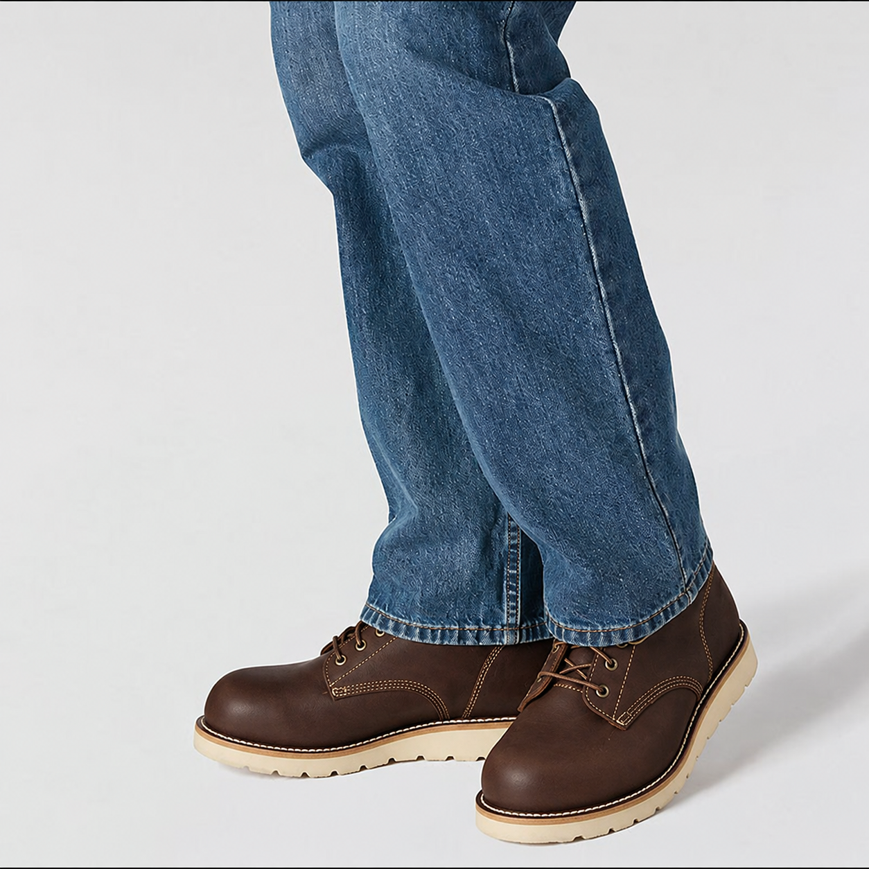 Men’s 13 oz Relaxed Straight Five-Pocket Jeans – 100% Cotton