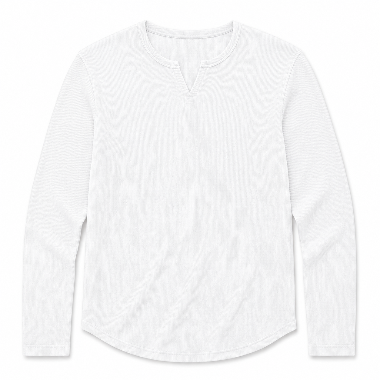 Men's Slim Fit V-Neck Long Sleeve Ribbed Shirts - 8 & 16 Pack