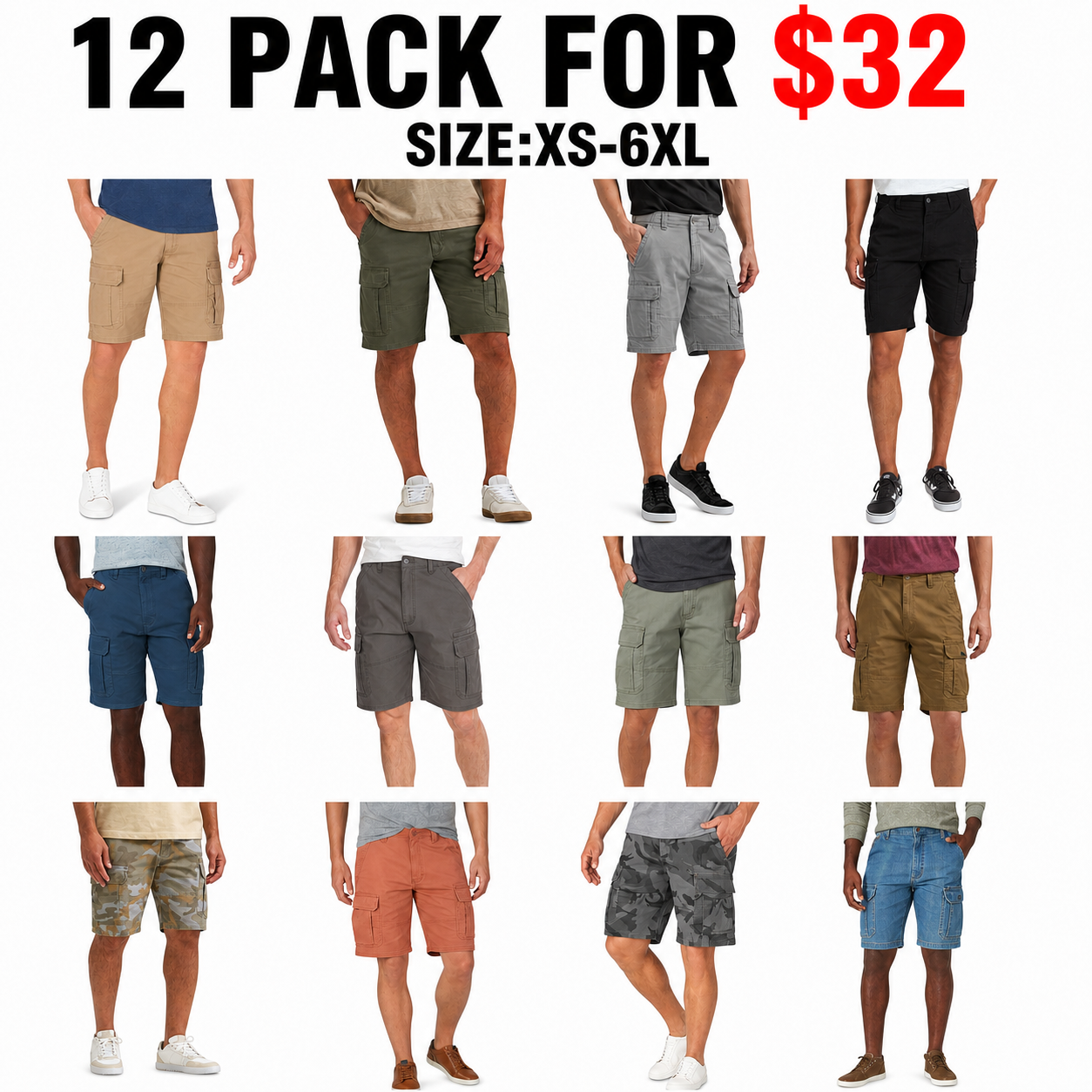 Wrangler Authentics Men's Classic Cargo Stretch Short