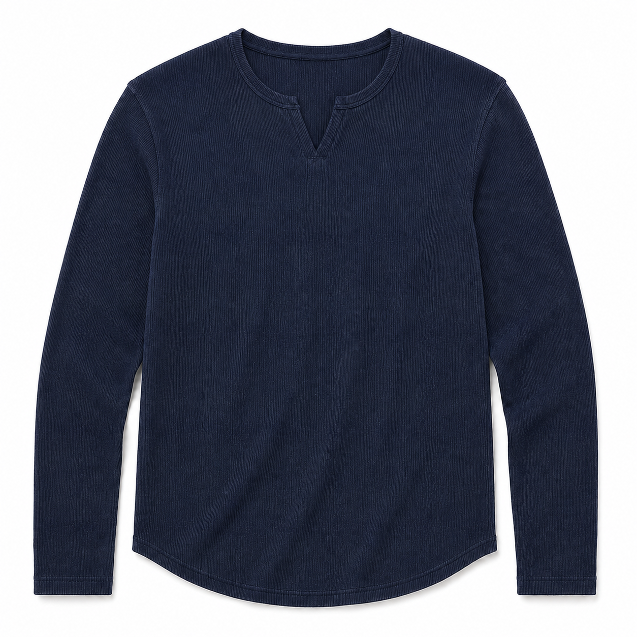 Men's Slim Fit V-Neck Long Sleeve Ribbed Shirts - 8 & 16 Pack