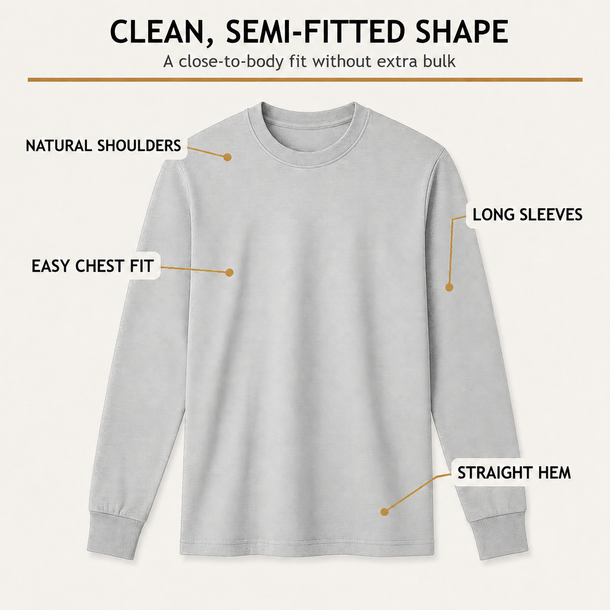 Men's Cotton-Blend Long Sleeve Crew Neck T-Shirts - 8 & 16 Pack